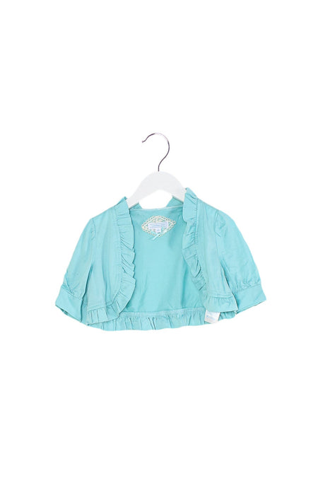 A Teal Lightweight Jackets from Nicholas & Bears in size 6T for girl. (Front View)