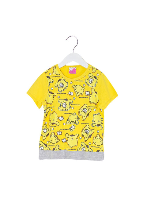 A Yellow Short Sleeve T Shirts from Sanrio in size 3T for girl. (Front View)