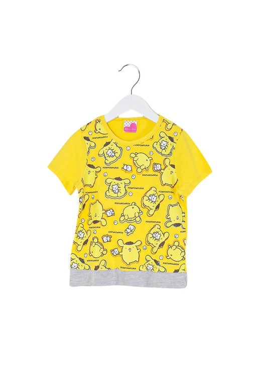 A Yellow Short Sleeve T Shirts from Sanrio in size 3T for girl. (Front View)