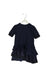 A Navy Short Sleeve Dresses from Diesel in size 4T for girl. (Front View)