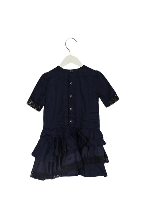 A Navy Short Sleeve Dresses from Diesel in size 4T for girl. (Back View)