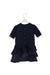 A Navy Short Sleeve Dresses from Diesel in size 4T for girl. (Back View)