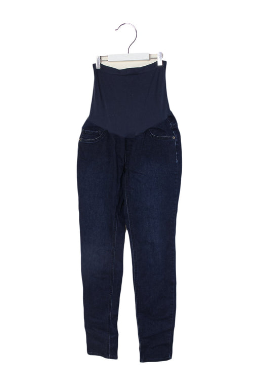 A Navy Jeans from Indigo Blue in size XS for maternity. (Front View)