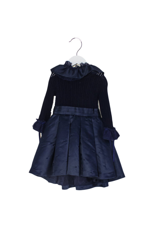 A Navy Long Sleeve Dresses from Nicholas & Bears in size 12-18M for girl. (Front View)