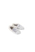 A Silver Slip Ons from Jacadi in size 6T for girl. (Front View)
