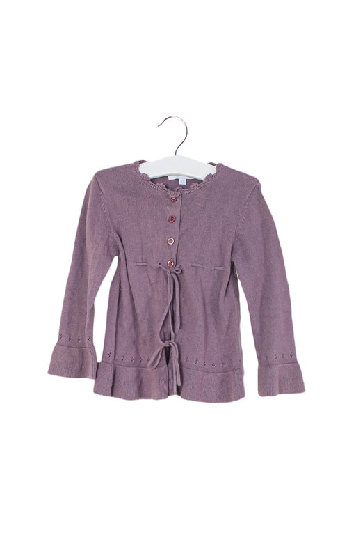 A Purple Cardigans from Jacadi in size 2T for girl. (Front View)