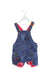 A Blue Overall Shorts from Catimini in size 12-18M for girl. (Front View)
