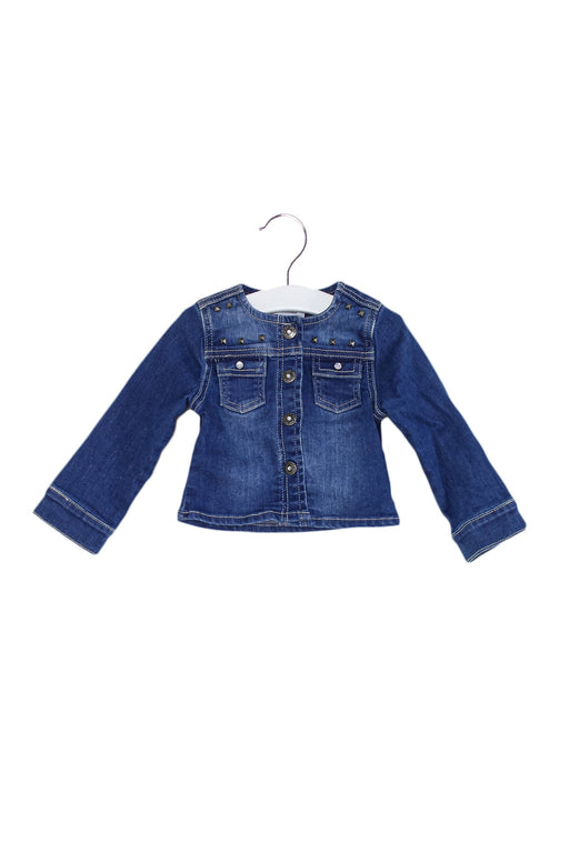 A Blue Lightweight Jackets from 3Pommes in size 12-18M for girl. (Front View)