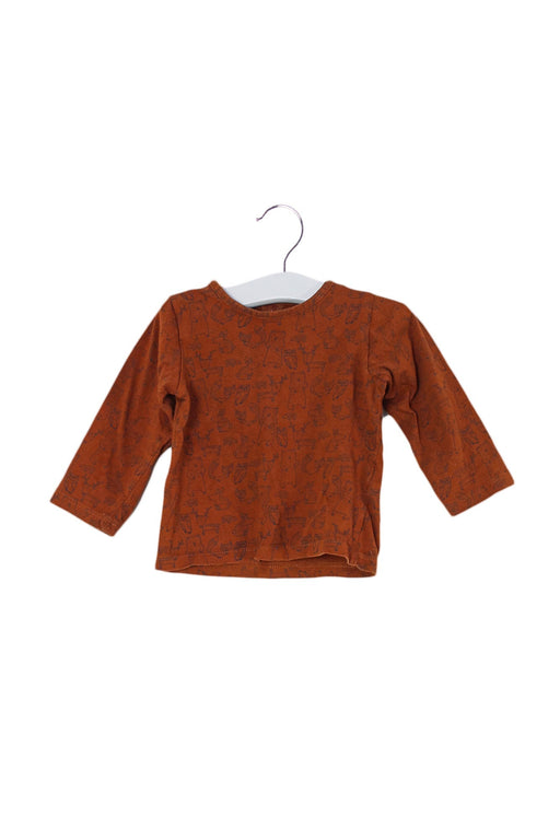 A Brown Long Sleeve Tops from Vertbaudet in size 6-12M for boy. (Front View)