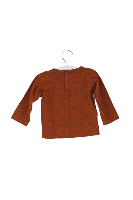 A Brown Long Sleeve Tops from Vertbaudet in size 6-12M for boy. (Back View)