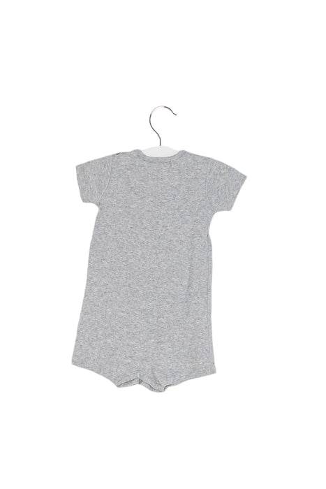 A Grey Short Sleeve Rompers from Bonpoint in size 3-6M for girl. (Back View)