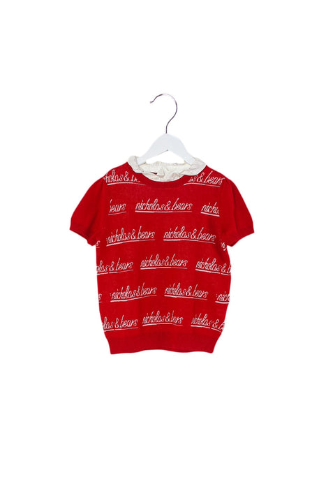 A Red Knit Sweaters from Nicholas & Bears in size 12Y for girl. (Front View)
