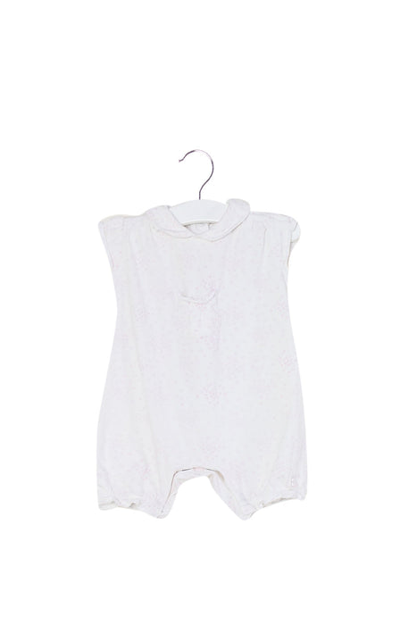 A White Rompers from Emile et Rose in size 0-3M for girl. (Front View)
