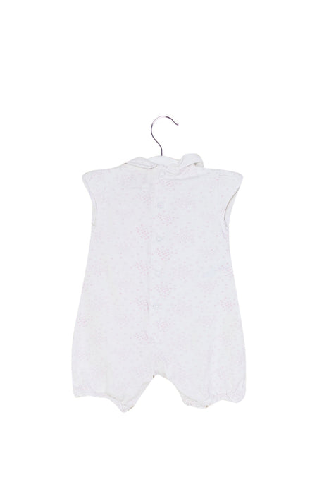 A White Rompers from Emile et Rose in size 0-3M for girl. (Back View)