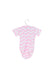 A Pink Short Sleeve Bodysuits from and the little dog laughed in size 0-3M for girl. (Back View)