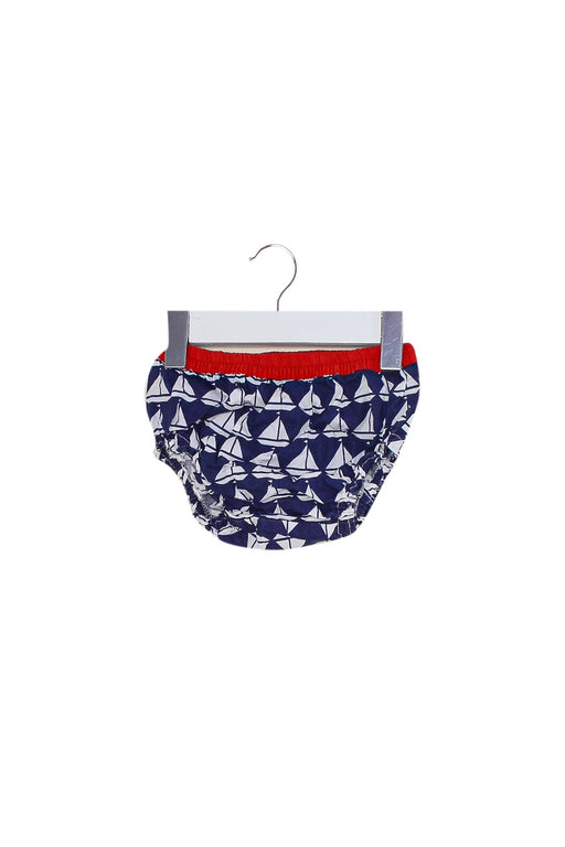 A Navy Bloomers from Pottery Barn in size 3-6M for boy. (Front View)