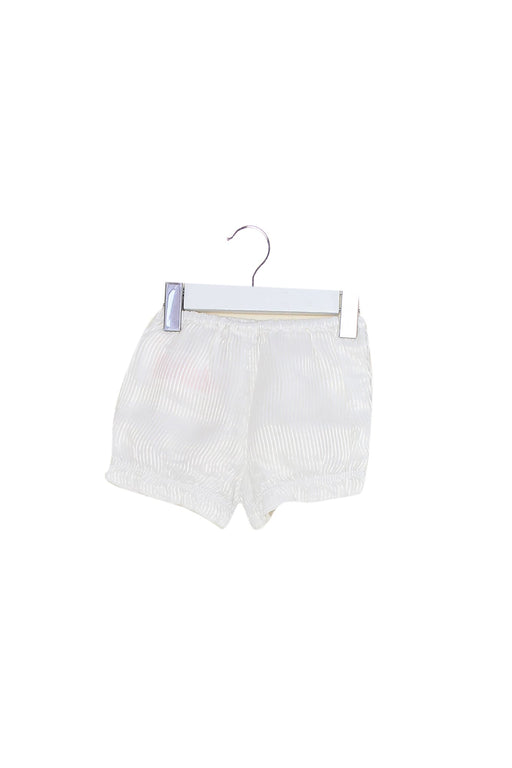 A White Shorts from Nicholas & Bears in size 6-12M for girl. (Front View)
