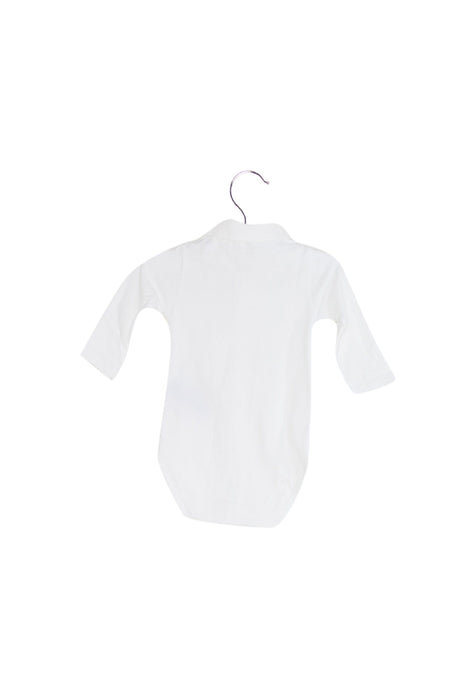 A White Long Sleeve Bodysuits from Knot in size 3-6M for neutral. (Back View)