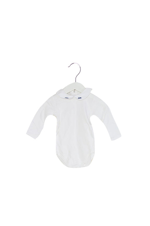 A White Long Sleeve Bodysuits from M. Ferrari Best & Co. in size 6-12M for girl. (Front View)