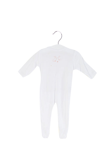 A White Long Sleeve Jumpsuits from Bout'Chou in size 0-3M for girl. (Front View)