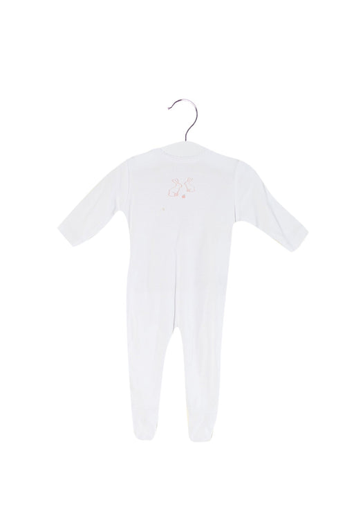 A White Long Sleeve Jumpsuits from Bout'Chou in size 0-3M for girl. (Front View)