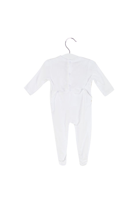 A White Long Sleeve Jumpsuits from Bout'Chou in size 0-3M for girl. (Back View)