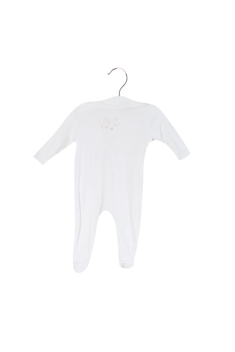 A White Long Sleeve Jumpsuits from Bout'Chou in size 0-3M for girl. (Front View)
