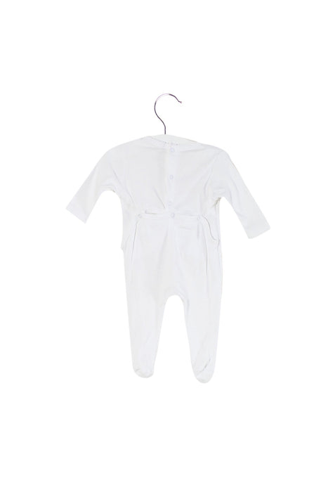 A White Long Sleeve Jumpsuits from Bout'Chou in size 0-3M for girl. (Back View)