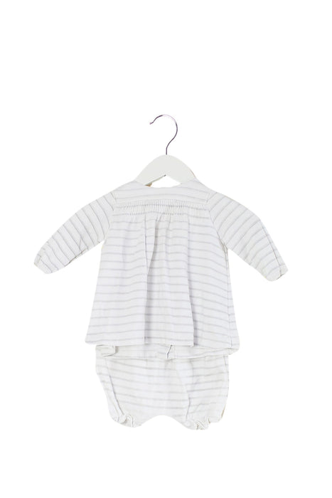 A White Long Sleeve Tops from Petit Bateau in size 0-3M for girl. (Front View)