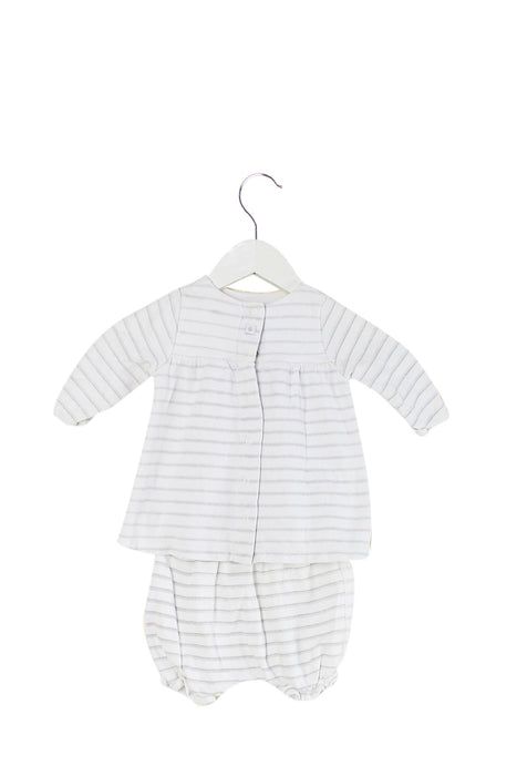 A White Long Sleeve Tops from Petit Bateau in size 0-3M for girl. (Back View)
