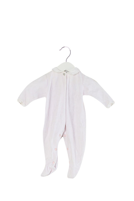A Pink Long Sleeve Jumpsuits from Tartine et Chocolat in size 0-3M for girl. (Front View)