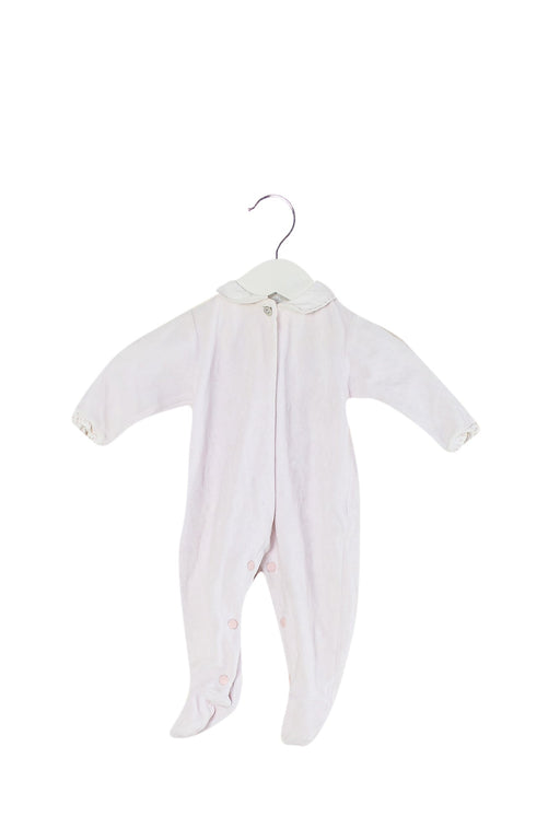 A Pink Long Sleeve Jumpsuits from Tartine et Chocolat in size 0-3M for girl. (Front View)