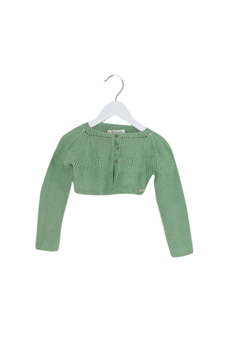 A Green Cardigans from Pili Carrera in size 2T for girl. (Front View)