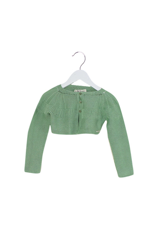 A Green Cardigans from Pili Carrera in size 2T for girl. (Front View)