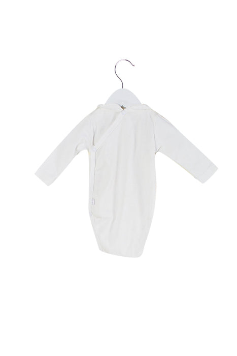 A White Long Sleeve Bodysuits from Jacadi in size 0-3M for girl. (Back View)