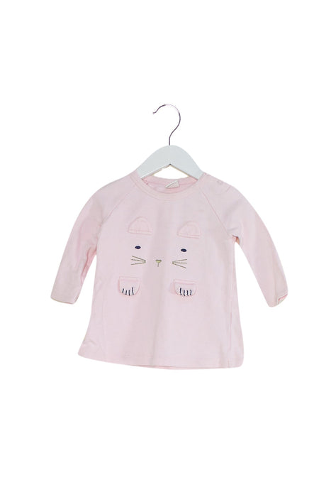 A Pink Long Sleeve Dresses from Seed in size 6-12M for girl. (Front View)