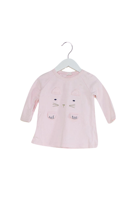 A Pink Long Sleeve Dresses from Seed in size 6-12M for girl. (Front View)