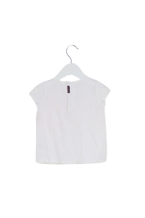 A White Short Sleeve Tops from Momonittu in size 3-6M for girl. (Back View)