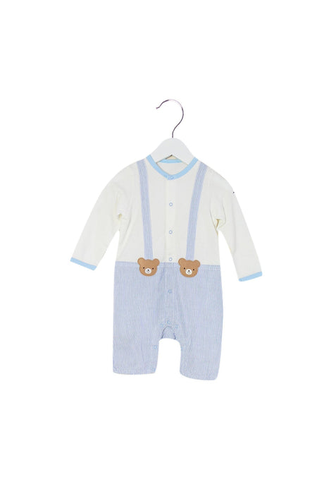 A White Long Sleeve Jumpsuits from Miki House in size 12-18M for boy. (Front View)