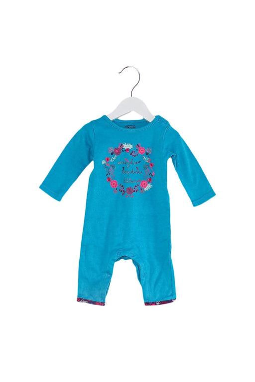 A Blue Long Sleeve Jumpsuits from La Compagnie des Petits in size 3-6M for girl. (Front View)