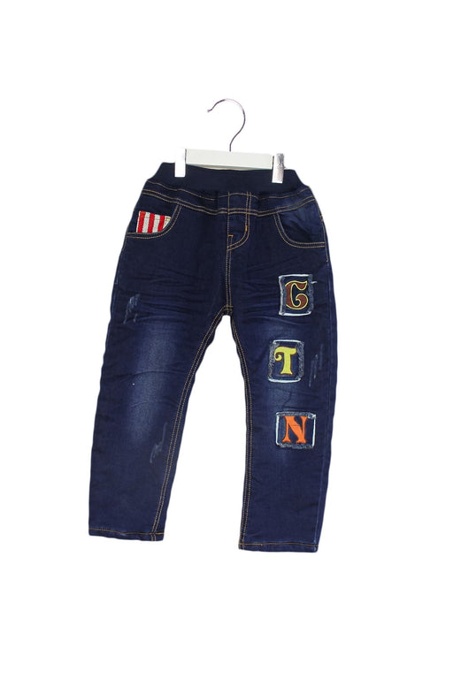 A Navy Casual Pants from Kor.Frn in size 11Y for boy. (Front View)