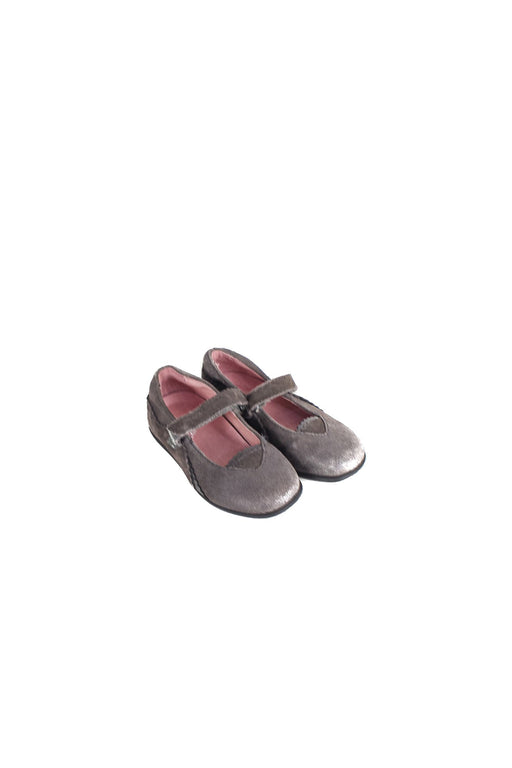 A Grey Flats from Jacadi in size 3T for girl. (Front View)