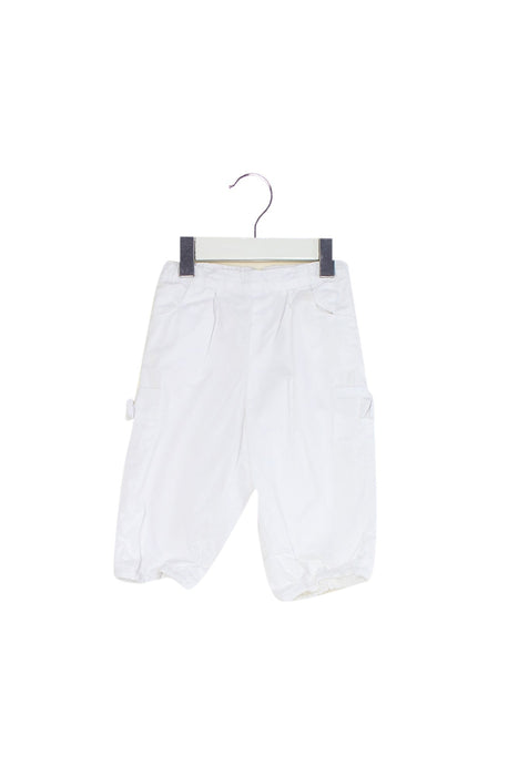 A White Casual Pants from Jacadi in size 6-12M for girl. (Front View)