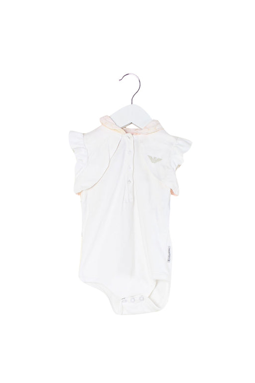 A White Bodysuits from Armani in size 6-12M for girl. (Front View)