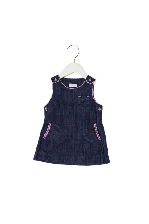 A Blue Sleeveless Dresses from Mides in size 6-12M for girl. (Front View)