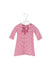 A Red Long Sleeve Dresses from Petit Bateau in size 3-6M for girl. (Front View)