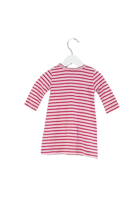 A Red Long Sleeve Dresses from Petit Bateau in size 3-6M for girl. (Back View)