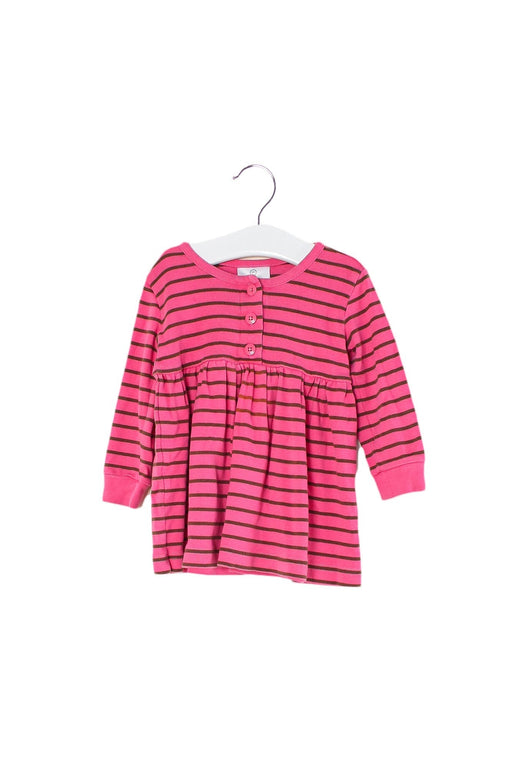 A Pink Long Sleeve Dresses from Hanna Andersson in size 12-18M for girl. (Front View)