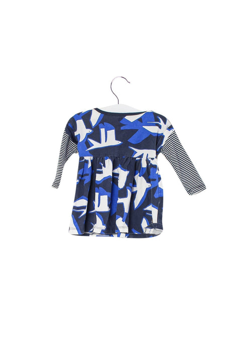 A Blue Long Sleeve Dresses from Tea in size 6-12M for girl. (Back View)