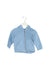 A Blue Zippered Sweatshirts from Petit Bateau in size 6-12M for neutral. (Front View)